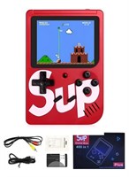 Портативная игровая консоль SUP с 400 классическими ретро-играми, 3-дюймовым цветным экраном, перезаряжаемой батареей, компактное игровое устройство для детей и взрослых | Красная 1000039749