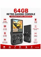 Портативная ретро-игровая консоль YJ R36 MAX, 64 ГБ памяти, 3,5-дюймовый IPS-экран, Linux, встроенные ретро-игры, поддержка PSP, PS1, N64, Dreamcast, GBA, SNES, NES, аркадных автоматов и Wi-Fi 1000039776