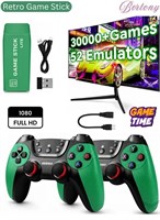 BORTONY Retro Game Stick 4K HD беспроводная игровая консоль с двумя беспроводными контроллерами, 52 встроенными эмуляторами, система для ретро-игр Plug &amp; Play, HDMI TV Game Stick M22-U 1000039779