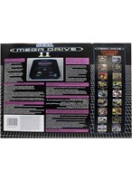 Игровая приставка Sega Mega Drive II 16-бит в стиле ретро, ​​368 встроенных классических игр, система Plug &amp; Play, два проводных контроллера, AV-выход, консоль для семейного отдыха, черная 1000039848