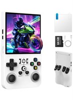 ELTRAZONE R36MAX Ретро портативная игровая консоль, 4,0-дюймовый IPS HD-дисплей, игровая консоль на базе Linux, 64 ГБ встроенных игр, перезаряжаемая батарея 4000 мАч, эмулятор классических аркадных автоматов, портативный видеоплеер, белый 1000039879