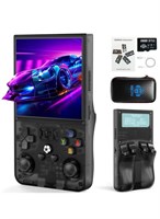 Игровая консоль JAJEEK R36MAX в стиле ретро, ​​4-дюймовый IPS HD-дисплей, 64 ГБ встроенных игр, перезаряжаемая батарея 4000 мАч, портативная игровая консоль на базе Linux, классический аркадный эмулятор, карманный видеоплеер для детей и взрослых, черный 1000039896