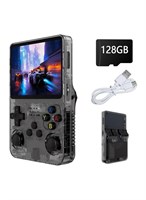 Игровая консоль YUANBAO KING 128GB/ R36S в стиле ретро, ​​3,5-дюймовый IPS HD-экран, более 20000 предустановленных игр, два джойстика, серый цвет 1000039905
