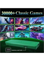 Gulf Trend M22 Беспроводной ретро-геймпад с более чем 30000 играми, 64 ГБ памяти, HDMI-выходом для 4K-телевизоров, двумя беспроводными контроллерами 2,4 ГГц, портативной игровой консолью Plug &amp; Play, зеленый, 2/2 1000039967