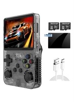 Игровая консоль ELTRAZONE Retro Handheld с картами памяти 32+64G, R36s. Портативная ретро-консоль для игр, поддерживает более 12 эмуляторов, более 15000 игр, 3,5-дюймовый IPS-экран (черная, 64G) 1000040004