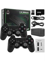 Игровая консоль ELTRAZONE HD 4K M8 Game Stick, беспроводная, 64 ГБ встроенной памяти, 10000 ретро-игр для ТВ, с двумя беспроводными контроллерами 2.4G для GBA/PS1 1000040016