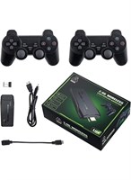 Игровая консоль GTSOL Classic M8 Game Stick 4K с двумя беспроводными геймпадами 2.4G, поддержкой двух игроков, выходом HDMI и встроенными 3500 классическими играми. Совместима с Android TV/ПК/ноутбуком/проектором 1000040022
