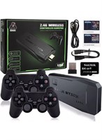 SHOPI HDMI 4K 64G TV Game Stick Kit 10000 встроенных игр 2 беспроводных геймпада 1000040055