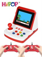 Игровая приставка HIPOP с двумя геймпадами, 3,5-дюймовым HD-экраном, ретро-аркадными играми, возможностью подключения к телевизору, встроенными классическими бесплатными играми, портативная игровая приставка для детей 1000040061