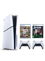 Консоль Sony PlayStation 5 Slim Disc (версия для Саудовской Аравии) с дополнительным контроллером, Grand Theft Auto V и EA FC 26 1000040083