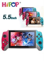 Детские портативные игровые приставки HIPOP с 5,5-дюймовым HD-экраном и ретро-аркадными играми, оснащенные аккумулятором большой емкости 3000 мАч, в комплекте с наушниками, обеспечивают 3000 игровых ощущений в одном устройстве 1000040094