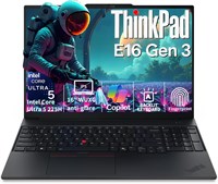 Lenovo ThinkPad E16 Gen 3 16" FHD+ Бизнес-ноутбук, Intel 14-ядерный Ultra 5 225H, 16 ГБ DDR5 RAM, 512 ГБ PCIe SSD, WiFi 6E, Bluetooth 5.3, клавиатура с подсветкой, сканер отпечатков пальцев, Windows 11 Pro 1000024506