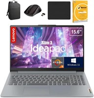 Ноутбук Lenovo IdeaPad Slim 3, 15,6-дюймовый FHD IPS-дисплей, процессор AMD Ryzen 5 5625U, 8 ГБ оперативной памяти DDR4, SSD-накопитель 512 ГБ, интегрированная графика AMD Radeon, клавиатура с подсветкой, Windows 11, цвет «арктический серый» 1000040193
