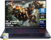 Игровой ноутбук Acer Predator Helios Neo 16 AI | 16-дюймовый WQXGA IPS-экран 240 Гц | Intel Core Ultra 9 275HX | 64 ГБ DDR5, 1 ТБ SSD | GeForce RTX 5070 Ti (максимум 992 AI) | RGB-подсветка | Windows 11 Pro с DLCA-адаптером 1000040203