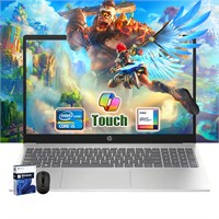 Ноутбук HP с 15,6-дюймовым сенсорным экраном | Процессор Intel i5-1235U 12-го поколения (превосходит i7-8700) | 16 ГБ ОЗУ | SSD 1 ТБ | Графика Iris Xe | Windows 11 Pro | Быстрая зарядка | Серебристый | В комплекте с мышью 1000036494