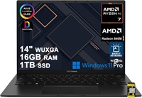 Ноутбук ASUS Zenbook 14, 14-дюймовый сенсорный OLED-экран WUXGA, пиковая яркость 500 нит, HDR, процессор AMD Ryzen 6-ядерный, AI 7 445 (до 50 максимальных значений AI), 16 ГБ ОЗУ, SSD 1 ТБ, Type-C с подсветкой для пользователей, работающих в сфере творчес 1000040217