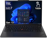 Ноутбук Lenovo ThinkPad X1 Carbon Gen 13 с сенсорным экраном, процессором Intel Ultra 7 255U, 14-дюймовым экраном WUXGA с 100% sRGB-подсветкой, 32 ГБ оперативной памяти DDR5, твердотельным накопителем NVMe объемом 1 ТБ, камерой FHD+ с ИК-подсветкой и RGB- 1000024463