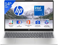 HP (модернизированный) 15, Intel Core 5-120U (16 ГБ DDR4, 512 ГБ SSD), FHD, антибликовое покрытие, тонкая рамка, 15,6/39,6 см, Windows 11, M365 Basic (1 год), Office Home24, серебристый, 1,59 кг, камера FHD с защитной шторкой 1000040233