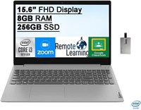 Ноутбук Lenovo IdeaPad 3 15,6" FHD, процессор Intel Core i3-1305U 13-го поколения, 8 ГБ ОЗУ, твердотельный накопитель PCIe SSD 256 ГБ, графика Intel Graphics, веб-камера HD, HDMI, Windows 11, серый цвет, USB-карта SnowBell 32 ГБ 1000012920