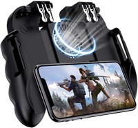 Игровой контроллер для PUBG, [6 пальцев/обновленная версия] Джойстик-геймпад L1R1 с триггерами для прицеливания и стрельбы для Android и iPhone, с охлаждающим вентилятором для Battle Royale/Knives Out (в комплекте чехол для 2 пальцев) с доставкой по Душан 1000040322