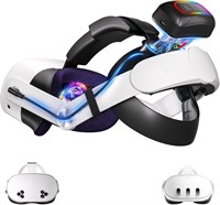 Магнитный оголовье BIGTHREE 10000 мАч для Meta Quest 3S/3, регулируемые аксессуары для VR-гарнитуры с RGB-подсветкой и системой охлаждения, увеличенное время работы и комфортная посадка для игр с доставкой по Душанбе, по Худжанду, по Бохтару и по всему Та 1000040329