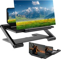 Увеличитель экрана мобильного телефона 3D HD усилитель, складная подставка-проектор для смартфона, портативный увеличитель для фильмов, видео, игр, совместим со всеми телефонами, черный с доставкой по Душанбе, по Худжанду, по Бохтару и по всему Таджикиста 1000040428