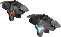 Игровые триггеры Bukela для мобильных устройств, RGB-триггеры с режимом вибрации, триггер для телефона для игр, контроллер с нулевой задержкой для управления шестью пальцами, совместимый с iPhone и Android, PUBG Mobile/Fortnite/COD Mobile с доставкой по Д 1000040527