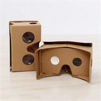 Картонные VR-гарнитуры STS® в 3D-коробке, очки виртуальной реальности с большими четкими 3D-линзами и удобным ремешком для головы, подходят для всех смартфонов с диагональю экрана от 3 до 6 дюймов (коричневый цвет, 1 шт.) с доставкой по Душанбе, по Худжан 1000040548