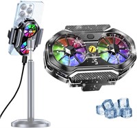 Охладитель для телефонов TERRIFI для игр, вентилятор с LED-дисплеем температуры, радиатор для мобильного телефона с двухкомпонентным полупроводниковым охлаждающим чипом, подходит для телефонов с диагональю экрана от 4,5 до 7 дюймов, отверстие 1/4 дюйма дл 1000040625