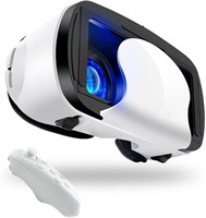 Регулируемые HD 3D VR-очки с контроллером, защита глаз от Blu-ray, гарнитура виртуальной реальности, совместимая со смартфонами iOS и Android с диагональю экрана 5-7 дюймов, идеально подходит для игр и просмотра фильмов, легкая конструкция с доставкой по 1000040669