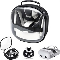 Портативный мини-чехол KASTWAVE для Meta Quest 3S/Quest 3/Vision Pro, сумка для хранения VR-гарнитуры, совместимая с контроллерами и оригинальным ремешком для головы для улучшенной защиты (прозрачный) с доставкой по Душанбе, по Худжанду, по Бохтару и по в 1000040768