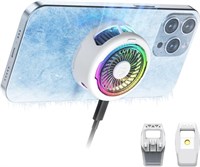 KASTWAVE FunCooler 5 Магнитный кулер для мобильных телефонов для игр, портативный вентилятор для охлаждения мобильных телефонов с RGB-подсветкой, радиатор для iPhone/Android/планшетов/iPad (белый) с доставкой по Душанбе, по Худжанду, по Бохтару и по всему 1000040783