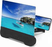 Увеличитель экрана телефона со встроенным Bluetooth-динамиком, 14-дюймовый 3D-усилитель экрана мобильного телефона, акриловый HD-экран для проекции на телефон по технологии Френеля, складная подставка для просмотра фильмов, видео и игр. с доставкой по Душ 1000040842