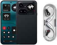 Комплект Nothing Phone (4a) Pro — тройная камера 50 МП с ультразумом до 140X, быстрая зарядка 50 Вт, AMOLED-дисплей 144 Гц и панель Glyph Bar, 12 ГБ + 256 ГБ — черный 1000041442