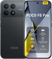 XIAOMI Poco F8 PRO 5G Ai (совместим с T-Mobile Mint Tello и Global) (256 ГБ + 12 ГБ) Ai 2K 6,59" Звуковая система Bose 50 Мп Игровой телефон NFC Две SIM-карты Разблокированный Модель 2510DPC44G Liberado (черный) 1000032776