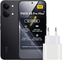 Xiaomi Poco X8 Pro Max Dual-SIM 256GB ROM + 12GB RAM (только GSM | без CDMA) Заводская разблокировка 5G Смартфон (черный) - Международная версия 1000041465