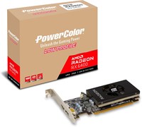 Видеокарта PowerColor AMD Radeon RX 6400 Low Profile с 4 ГБ памяти GDDR6 1000042547