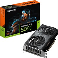 Видеокарта GIGABYTE GeForce RTX 5050 WINDFORCE OC 8G, 8 ГБ 128-битной памяти GDDR6, PCIe 5.0, система охлаждения WINDFORCE, GV-N5050WF2OC-8GD 1000042561