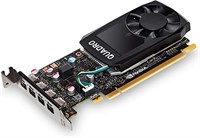 HP NVIDIA QUADRO P620 2 ГБ видеопамяти GDDR5 - 512 ядер CUDA - 128-битный интерфейс памяти - интерфейс PCIe 3.0X16, 3ME25AA 1000042594