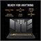 ASUS TUF Gaming A15 FA507NVR-LP023W AMD R7-7435HS/16 ГБ ОЗУ/1 ТБГ SSD/NVIDIA GeForce RTX 4060 8 ГБ/15.6 FHD (1920x1080) 144 Гц/Windows 11 Домашняя/1-зонная RGB-подсветка/клавиатура с англо-арабской раскладкой, Mecha Gray 1001060
