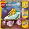 LEGO Creator 3 в 1 Ретро-роликовые коньки, мини-скейтборд, игрушечный магнитофон, радиоприемник, набор для девочек, мальчиков и детей от 8 лет, отличное украшение стола или аксессуары для спальни, подарки для любителей музыки 31148 1000000276