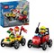 LEGO City Pizza vs. Fire Truck Race Car Pack Toy - Игрушки из мыльных машин для мальчиков и девочек от 5 лет - Веселые подарки на праздники или дни рождения - Набор транспортных средств включает 2 минифигурки - 60458 1000000333 - фото 502744