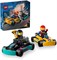 LEGO City Go-Karts and Race Drivers, гоночный игровой набор для мальчиков, девочек и любителей гоночных машин от 5 лет с 2 минифигурками водителей, небольшой подарок для детей дошкольного возраста 60400 1000000558 - фото 503378