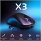 ATTACK SHARK X3 Легкая беспроводная игровая мышь с тремя режимами 2.4G/USB-C проводная/Bluetooth, до 26K DPI, оптический датчик PAW3395, переключатель Kailh GM8.0, 5 программируемых кнопок для ПК/Win/Mac (черная) 1000001661