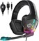 Soulbytes Игровая гарнитура PS5 Гарнитура PS4 Switch PC Xboxone Гарнитура с микрофоном Динамический RGB LED Эффект Игровые гарнитуры для компьютера ноутбука 3,5 мм Проводные стерео басовые наушники с микрофоном для игр 1000001746