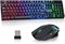 CHONCHOW USB беспроводная игровая клавиатура и мышь Combo LED подсветка эргономичная механическая клавиатура с 19 клавишами антипризрачная перезаряжаемая батарея 2500 мАч, 7D 3600DPI мыши для ПК геймеров 1000001919 - фото 507736