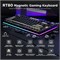 YUNZII RT80 Rapid Trigger Hall Effect Magnetic Gaming Keyboard, 82-клавишная Bluetooth/2,4 ГГц/проводная RGB-подсветка, прокладка с возможностью горячей замены, настраиваемая быстрая регулируемая активация, механическая киберспортивная клавиатура (черный, 1000001935