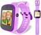 COOLBABY Умные детские часы в подарок для девочек, развивающие электронные игрушки, сенсорные умные часы, игрушки для детей от 3 до 10 лет, часы для малышей с двойной камерой HD, день рождения, Рождество, зарядка через USB (фиолетовый) 1000003903 - фото 517124