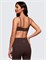 CRZ YOGA Butterluxe Spaghetti Strap Sports Brass for Women - Square Neck Yoga Bra Wireless Padded Cami Crop Top Hot Fudge Brown, 40 1000004867