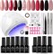 TOMICCA Gel Polish Set Starter Kit, набор из 6 цветов красного розового лака с верхним базовым покрытием и УФ-лампой для сушки ногтей 48 Вт, набор инструментов для светодиодного УФ-лампового дизайна ногтей Soak Off, набор «все в одном» для самостоятельног 1000004909 - фото 520917
